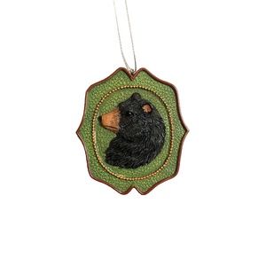 Iconic American Black Bear Bust Ornament